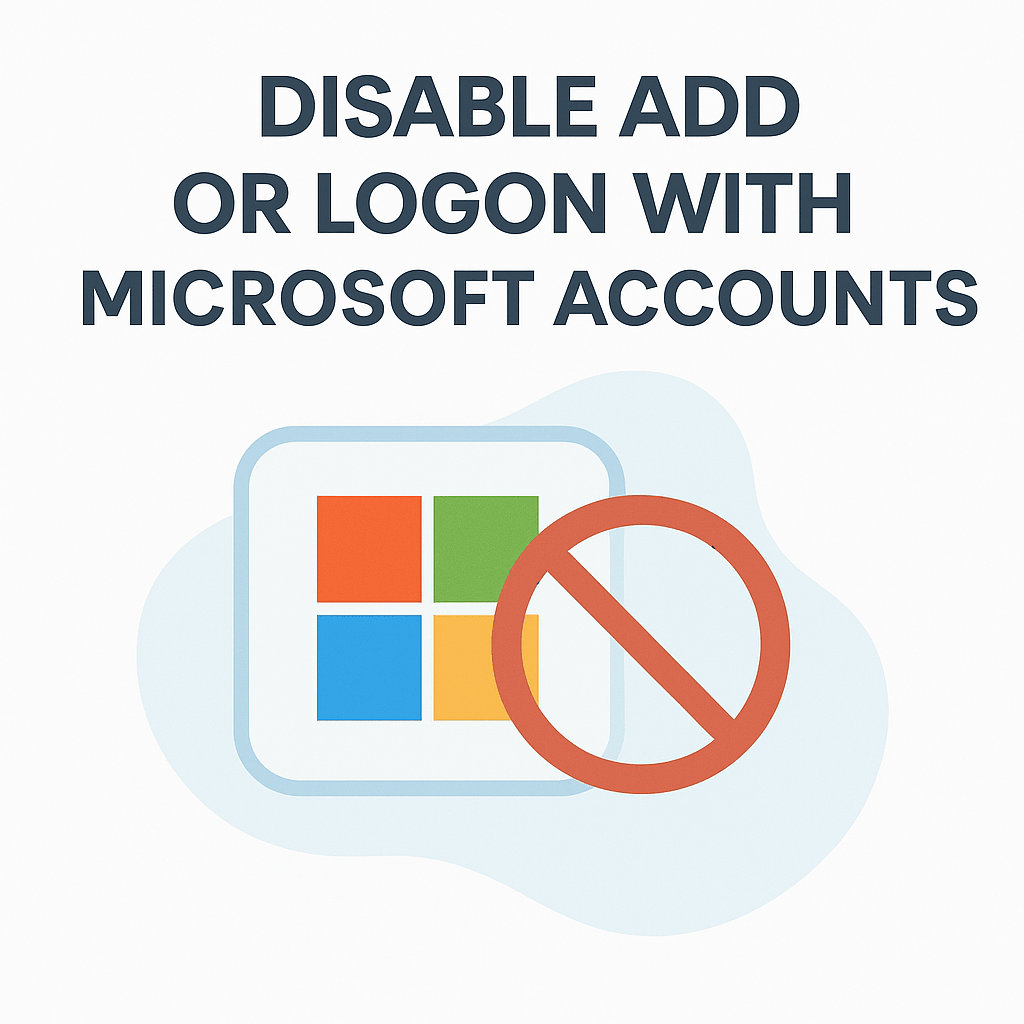Disable Add or Logon with Microsoft&nbsp;Accounts